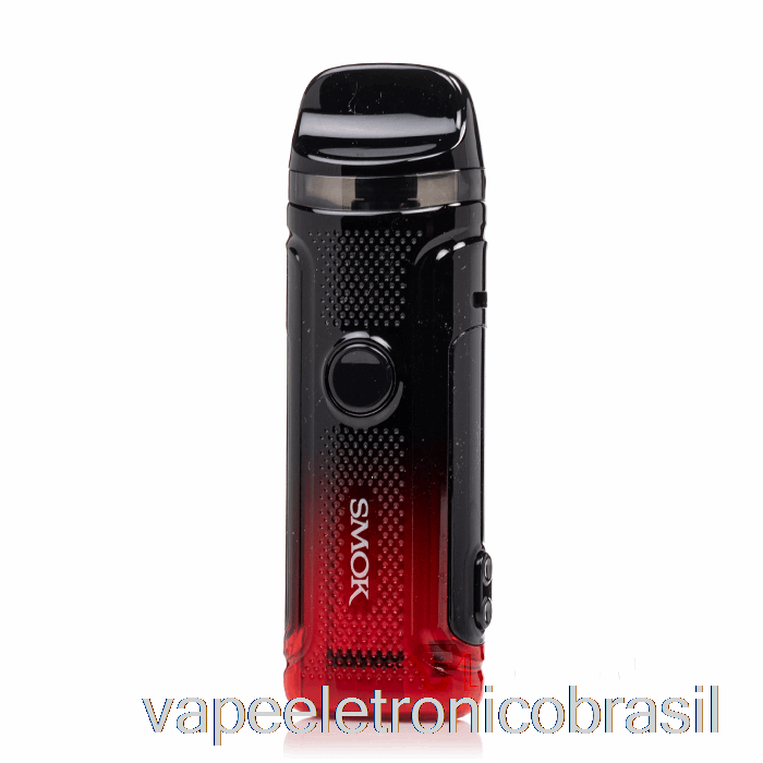 Vape Recarregável Smok Nord C 50w Pod Kit Transparente Vermelho